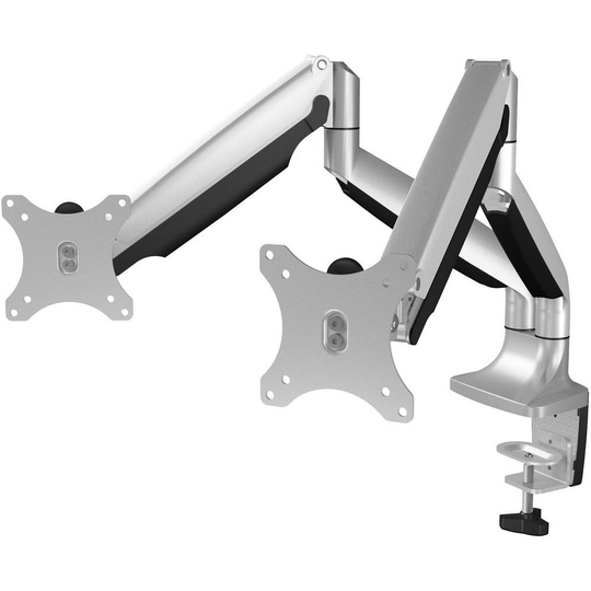 ICY BOX IB-MS504-T 2x Monitor bordsfäste 25,4 cm (10) - 81,3 cm (32) Tiltbar, Justerbar i höjd, Svängbar, Vridbar