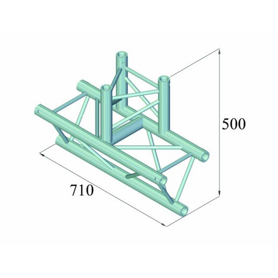 Alutruss TRILOCK 6082AT-38 3-punkts travers T-stycke 90 °