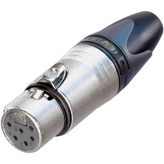 Neutrik NC6FXX XLR-kontakter Hona rak Antal poler: 6 Silver 1 st