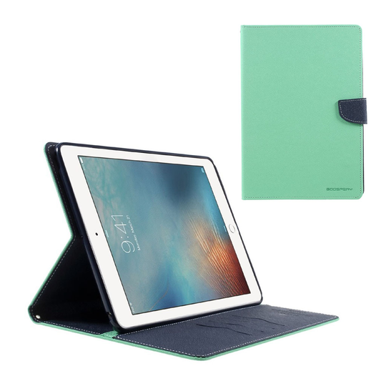 MERCURY iPad (2017) Läder fodral med plånbok - Turkos