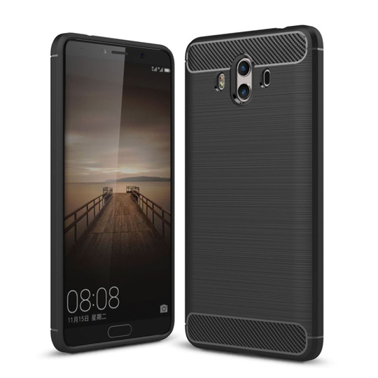 Huawei Mate 10 Slimmat karbonfiber skal - Svart