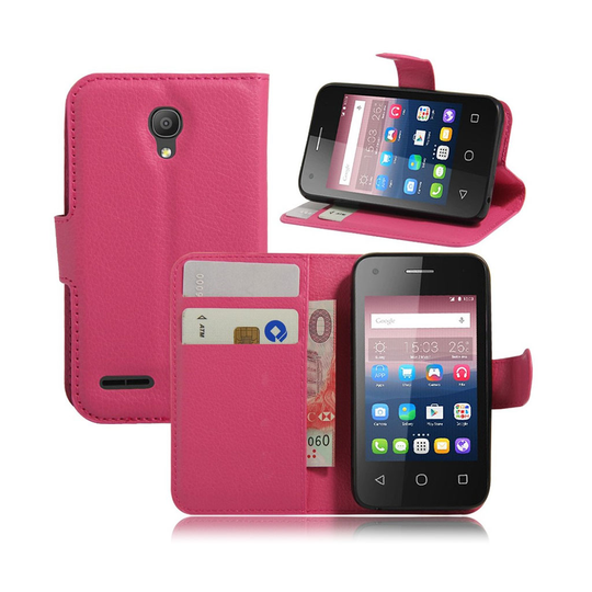 Mankell Alcatel OneTouch Pixi 4 (3.5) Läderfodral - Varm Rosa