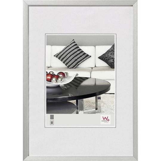 walther+ design AJ318S Växelram akryl Pappersformat: 13 x 18 cm Silver