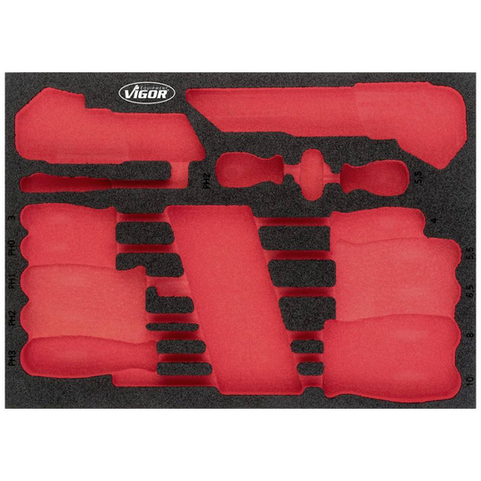 Vigor V5081-L V5081-L Skumgummiinlägg (L x B) 393 mm x 282 mm