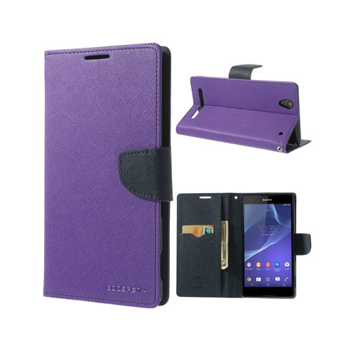 Mercury (Lila) Sony Xperia T2 Ultra Flip-Fodral