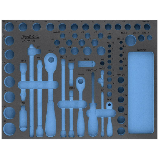 Hazet 163-513L 163-513L Skumgummiinlägg (L x B) 519 mm x 392 mm