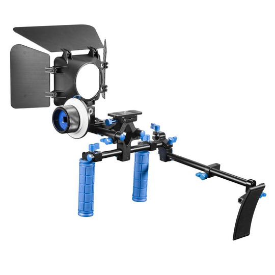 Walimex Pro Video Set Intermediate Specialstativ 1/4 Svart, Vit, Blå