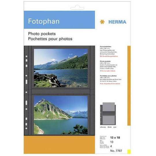Herma Fotorullar Svart, Transparent 13 x 18 cm