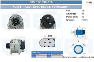 Generator, AUDI,SEAT,SKODA,VW, 028903028D, 028903028DX, 0303903023N, 030903023J, 030903023JX, 030903023M, 036903026 B, 038903023A, 06A90
