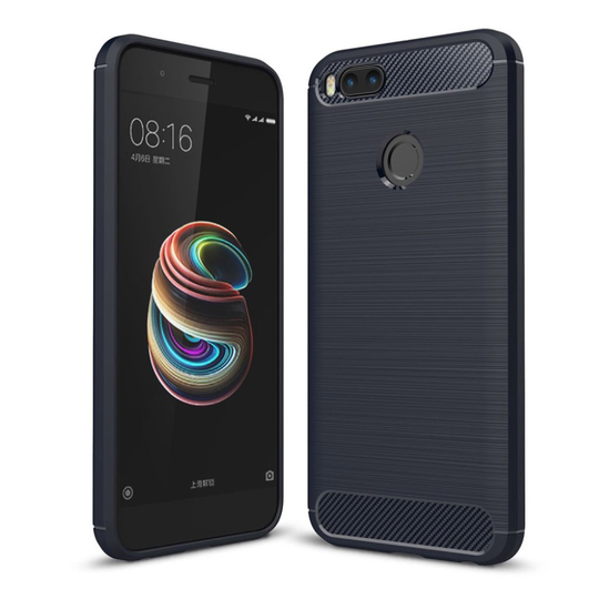 Xiaomi Mi A1 Karbon fiber designat skal - Blå