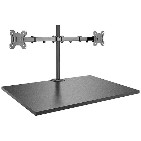 LINDY 2x Monitor bordsfäste 43,2 cm (17) - 71,1 cm (28) Tilt + Svängbar
