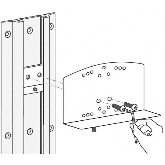 Ergotron Monteringssats Track Mount Bracket Kit for CPU Holders 60-156 Silver Tillåten belastning upp till vikt=0.5 kg