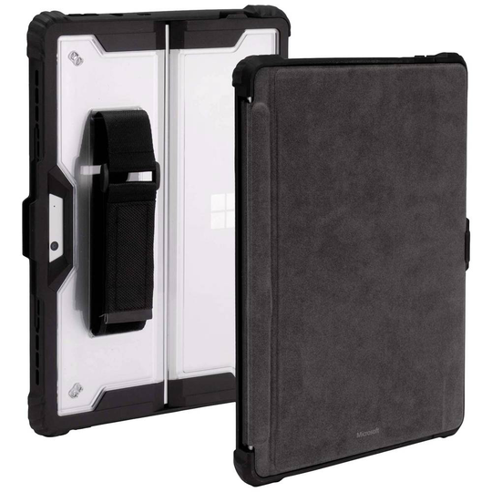 JT Berlin Handstrap Case (bulk) Backcover Microsoft Surface Pro 8 Svart (transparent) Väska för surfplatta