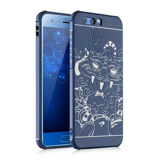 Huawei Honor 9 Slimmat silikon skal - Blå vit