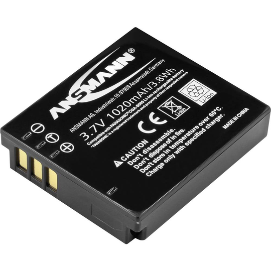 Ansmann A-Pan CGA S005 Kamerabatteri Ersättning originalbatteri CGA-S005E, CGA-S005, DB-60 3.7 V 1020 mAh