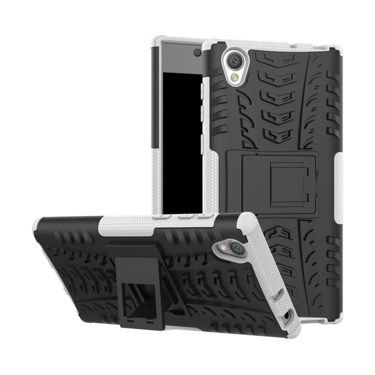 Sony Xperia L1 Hybird skal med unik kickstand funktion - Vit
