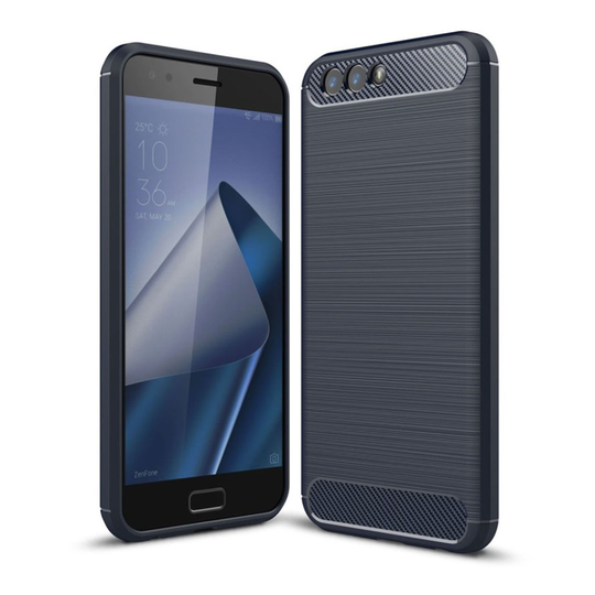 ASUS Zenfone 4 (ZE554KL) Unikt kolfiber skal - Mörk blå