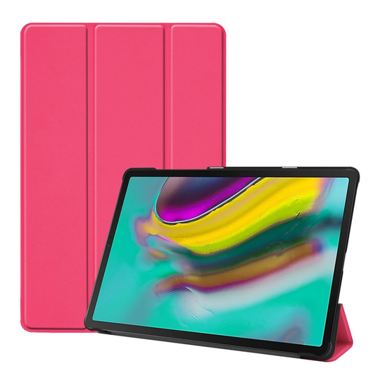Samsung Galaxy Tab S5e vikfodral i konstläder - Rosa