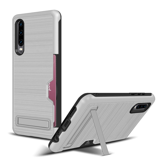 Huawei P30 skal med borstad yta - Silver