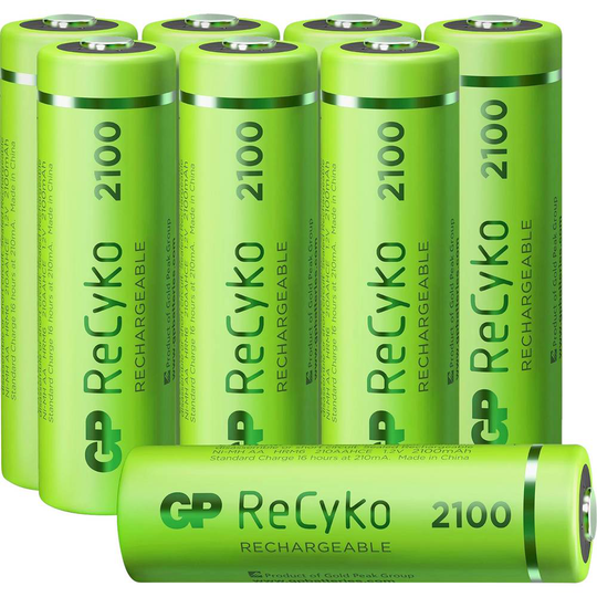 GP Batteries ReCyko+ HR06 Laddbart batteri AA (R6) NiMH 2100 mAh 1.2 V 8 st