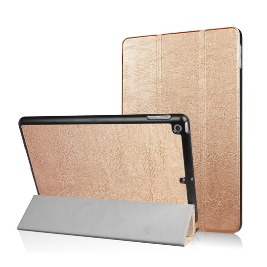iPad (2017) tri-fold läderfodral - Guld