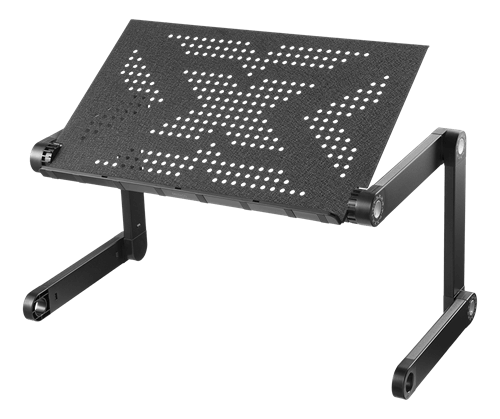DELTACO OFFICE Portabelt & höjdusterbart laptopbord - Svart