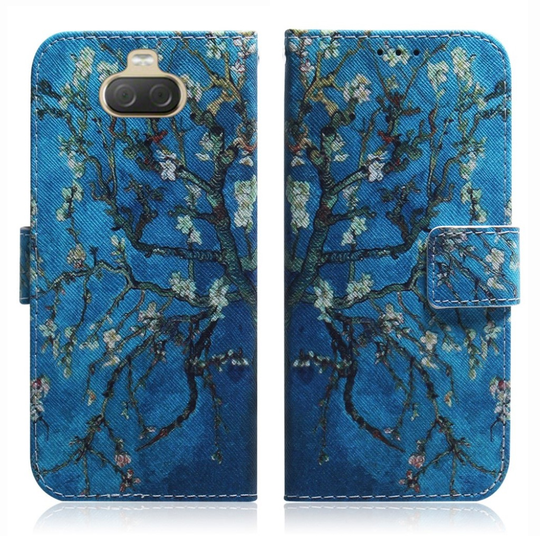Sony Xperia 10 Plus konstläderfodral med tryck - Blommande träd