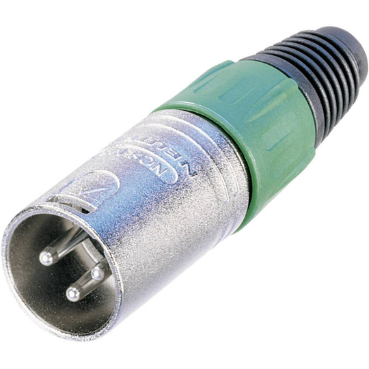 Neutrik NC3MX XLR-kontakter Kontakt hane rak Antal poler: 3 Silver 1 st