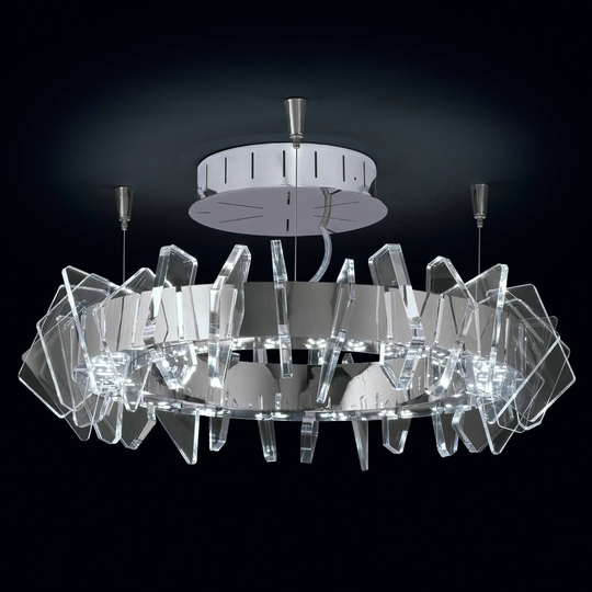 Ringformad LED-taklampa EOS med glas