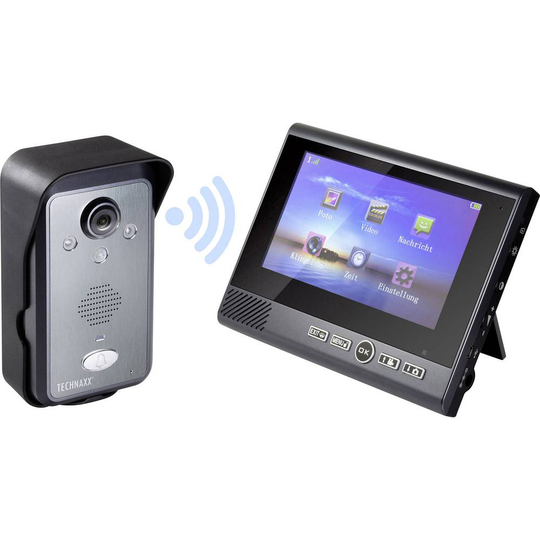 Technaxx TX-59+ Video-porttelefon Trådlös Komplett-set