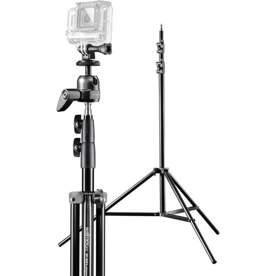 Mantona 20390 Stativset 1/4 , 3/8 Arbetshöjd=2600 mm (max) Silver inkl. väska