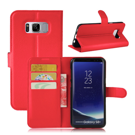 Samsung Galaxy S8 Plus Case with Card Holder (Red)