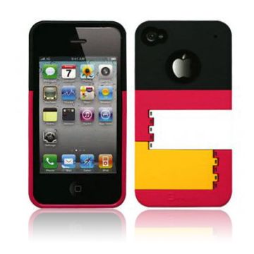 Smart Skal - Justerbart Stativ (Svart - Rosa) iPhone 4/4S Skal