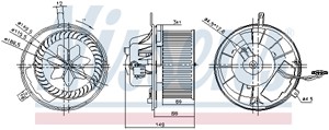 Kupéfläkt, Fram, AUDI,SEAT,SKODA,VW, 1K1820015, 1K1820015A, 1K1820015C, 1K1820015D, 1K1820015E, 1K1820015F, 1K1820015G, 1K1820015J, 1K18