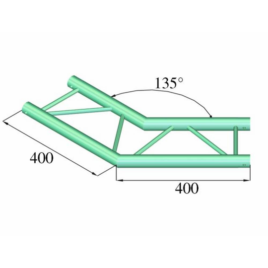 Alutruss DECOLOCK DQ2-PAC23H 2-punkts travers Hörn 135 °