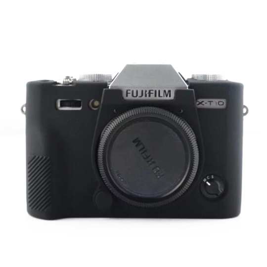 Fujifilm X-T10 kameraskydd för kamerahus silikon flexibelt mjuk - Svart