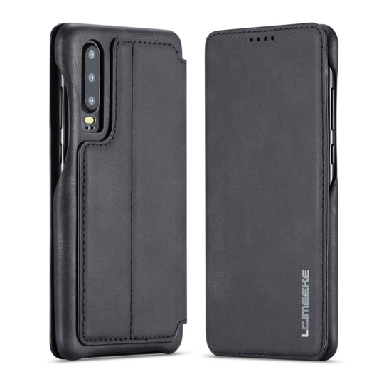 LC.IMEEKE Huawei P30 Läderfodral - Svart