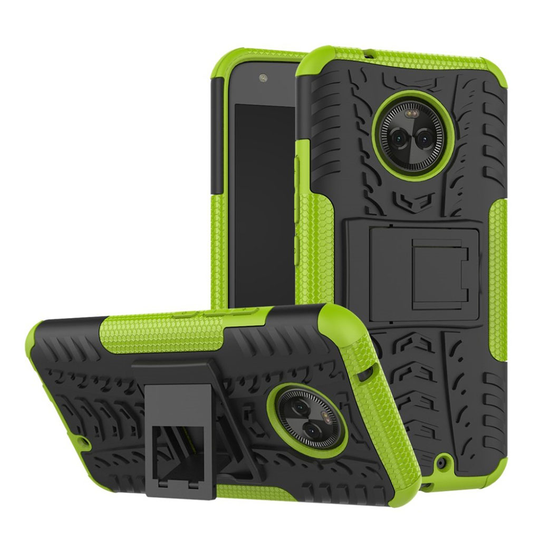 Motorola Moto X4 Hybird skal med kickstand - Grön