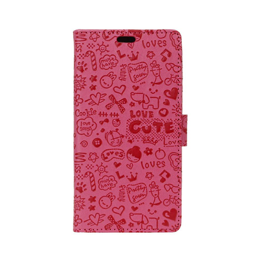 Halfdan Läderfodral med Kortfack till HTC 10 - Varm Rosa