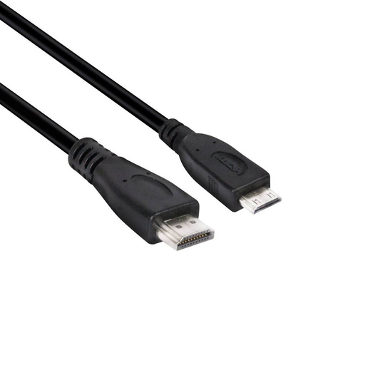 club3D HDMI Anslutningskabel HDMI-Mini-C kontakt, HDMI-A-kontakt 1.00 m Svart CAC-1350 HDMI-kabel