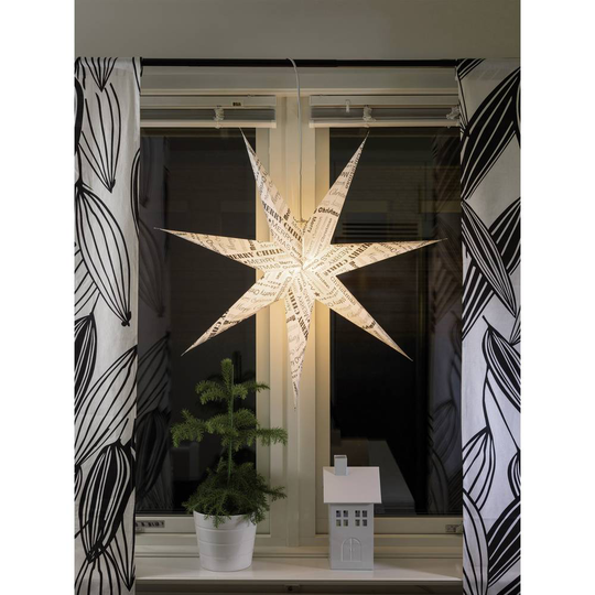 Konstsmide 2985-270 Julstjärna Glödlampa, LED Vit, Svart med stativ