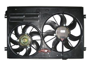Fläkt, kylare, Bak, Tvåsidig, Höger, Vänster, AUDI,SEAT,SKODA,VW, 11 31 1 745 406, 1K0121207BB, 1K0121207T, 1K0959455AG, 1K0959455CP, 1K