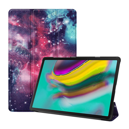Samsung Galaxy Tab S5e vikfodral med tryck - Galax