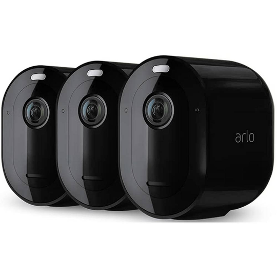 ARLO Pro4 Spotlight black, 3cam Kit VMC4350B-100EUS WiFi IP-Övervakningskameraset med 3 kameror 2560 x 1440 pixel