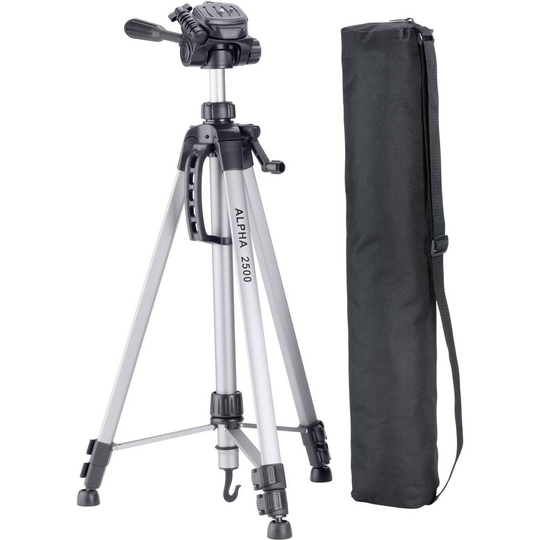 Cullmann Alpha 2500 Trebensstativ Arbetshöjd=63 - 165 cm Silver inkl. väska