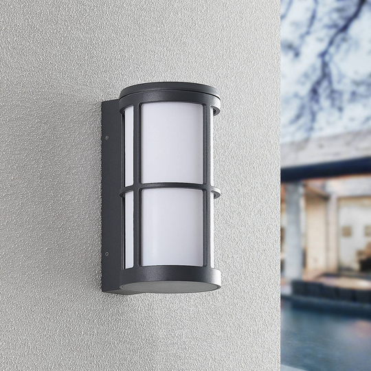 Lucande Kelini utomhusvägglampa, mörkgrå