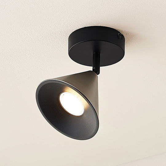 Lucande Kartio taklampa 1 lampa vippbar nickel