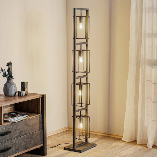 Golvlampa Perpendillumina, 4 lampor