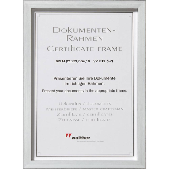 walther+ design JK-130-S Växelram akryl Pappersformat: 20 x 15 cm Silver