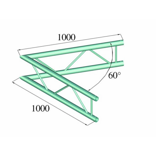 Alutruss BILOCK BQ2-PAC20V 2-punkts travers Hörn 60 °